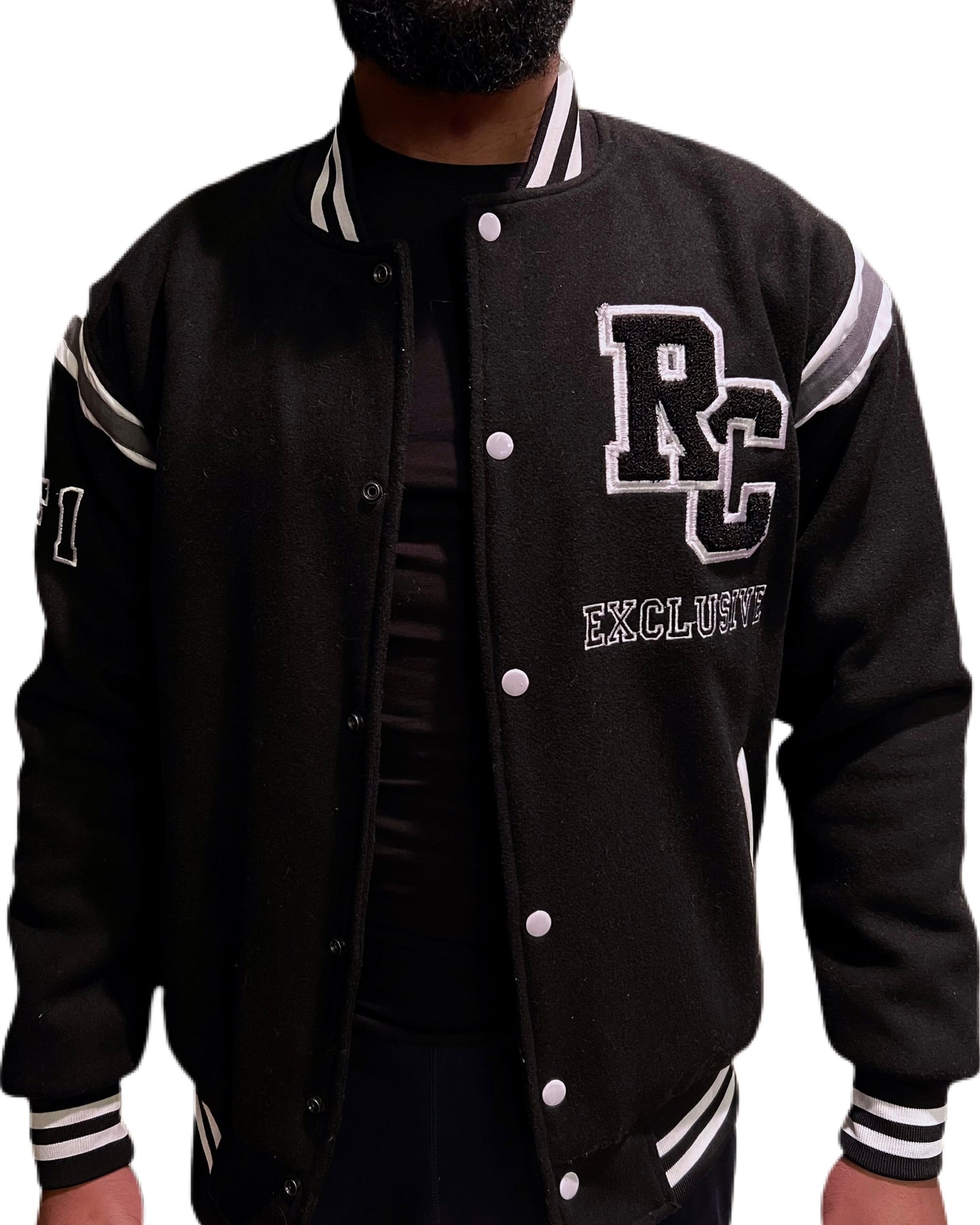 RC LIMITED Letterman Jacket - Black